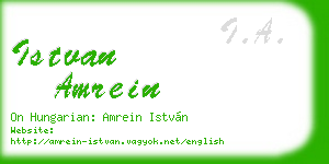 istvan amrein business card